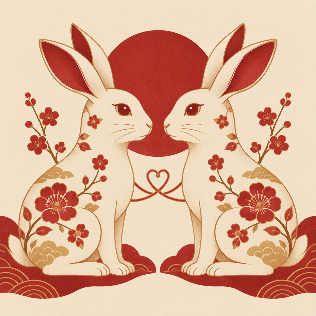 Two identical Chinese zodiac signs facing each other, the idea behind a same-sign couple